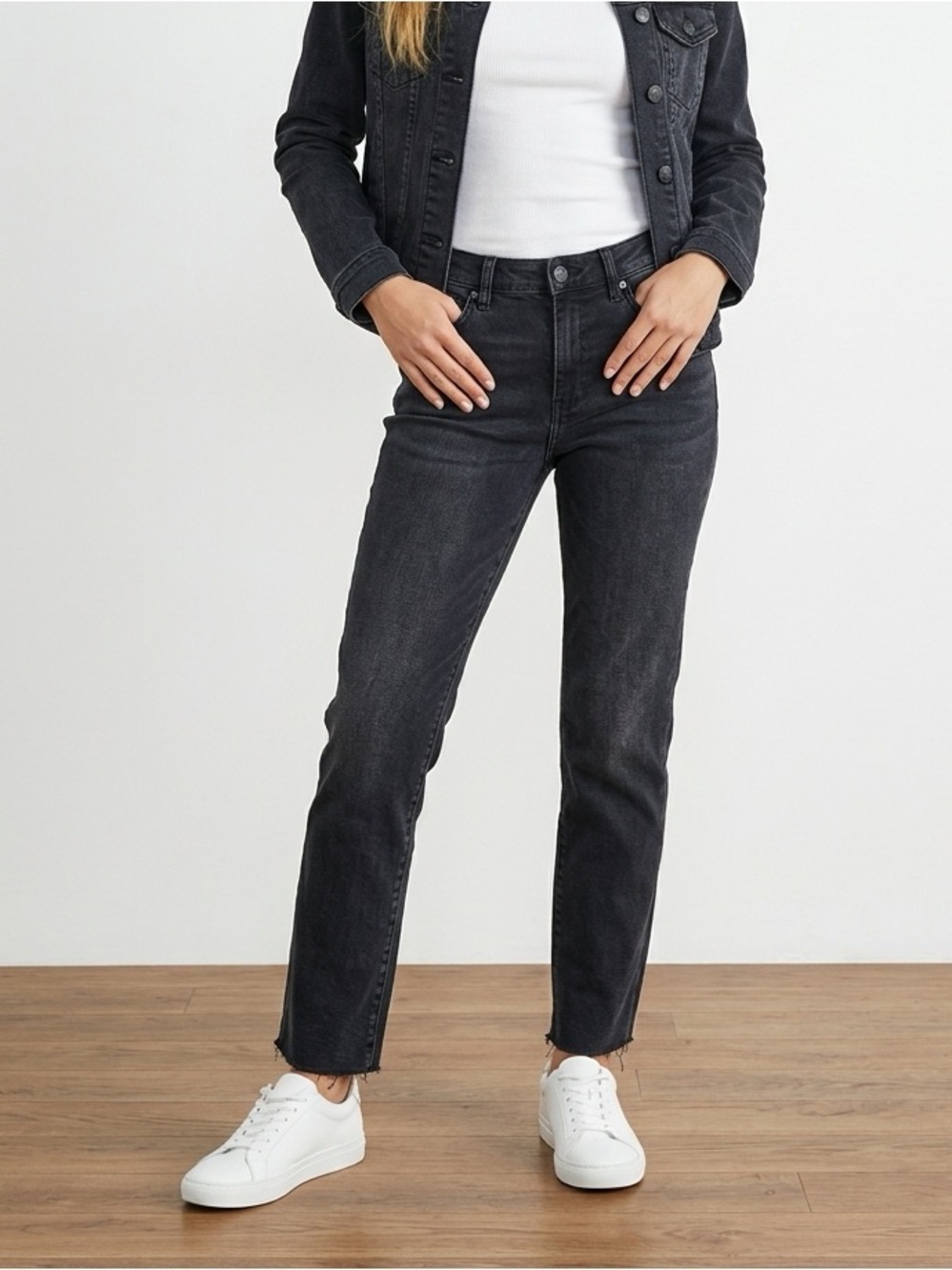 ✨GAP Women's Black Jeans Girlfriend Mid Rise | Cotton | Size 12